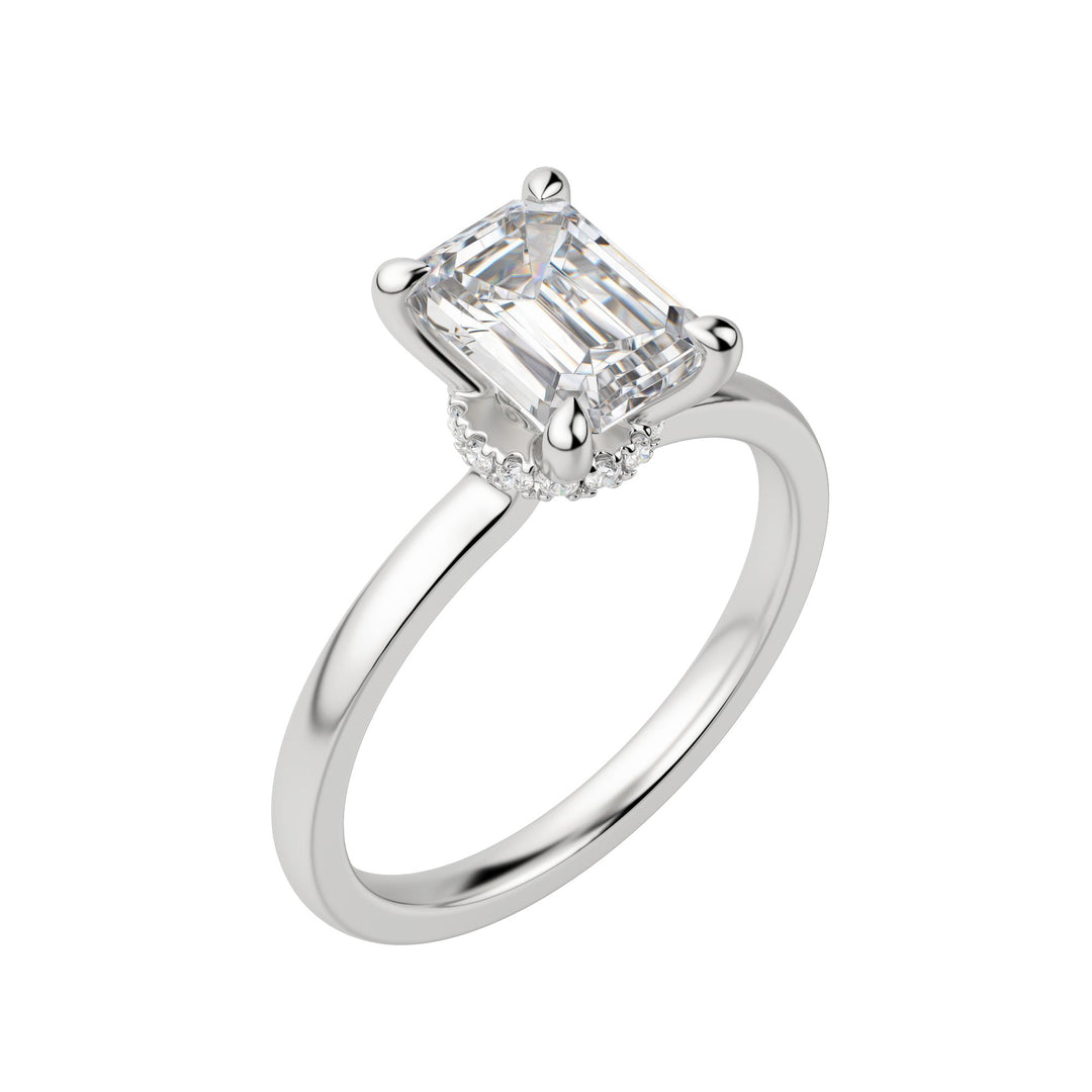 AMLA CLASSIC EMERALD CUT MOISSANITE ENGAGEMENT RING