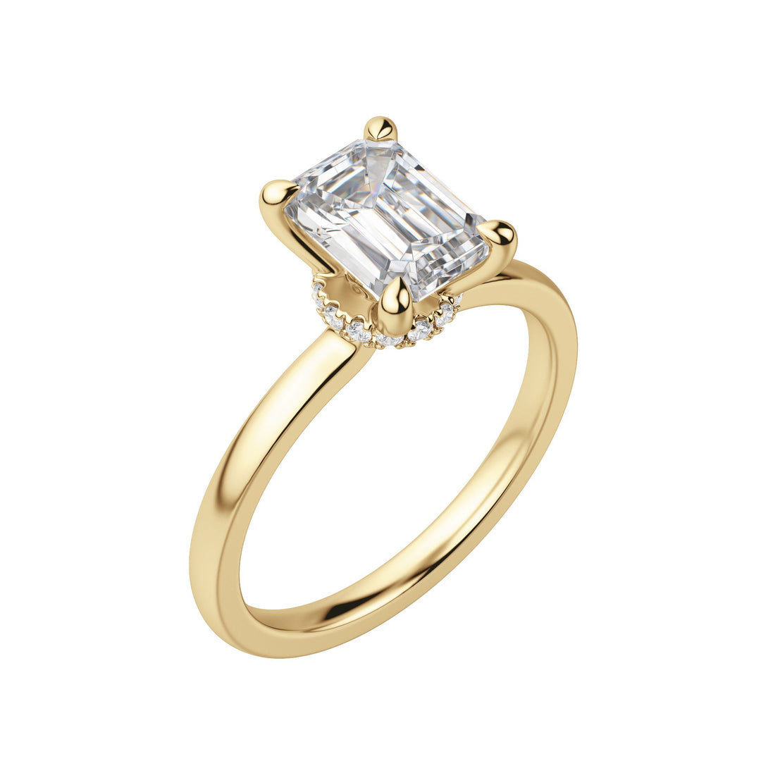 AMLA CLASSIC EMERALD CUT MOISSANITE ENGAGEMENT RING