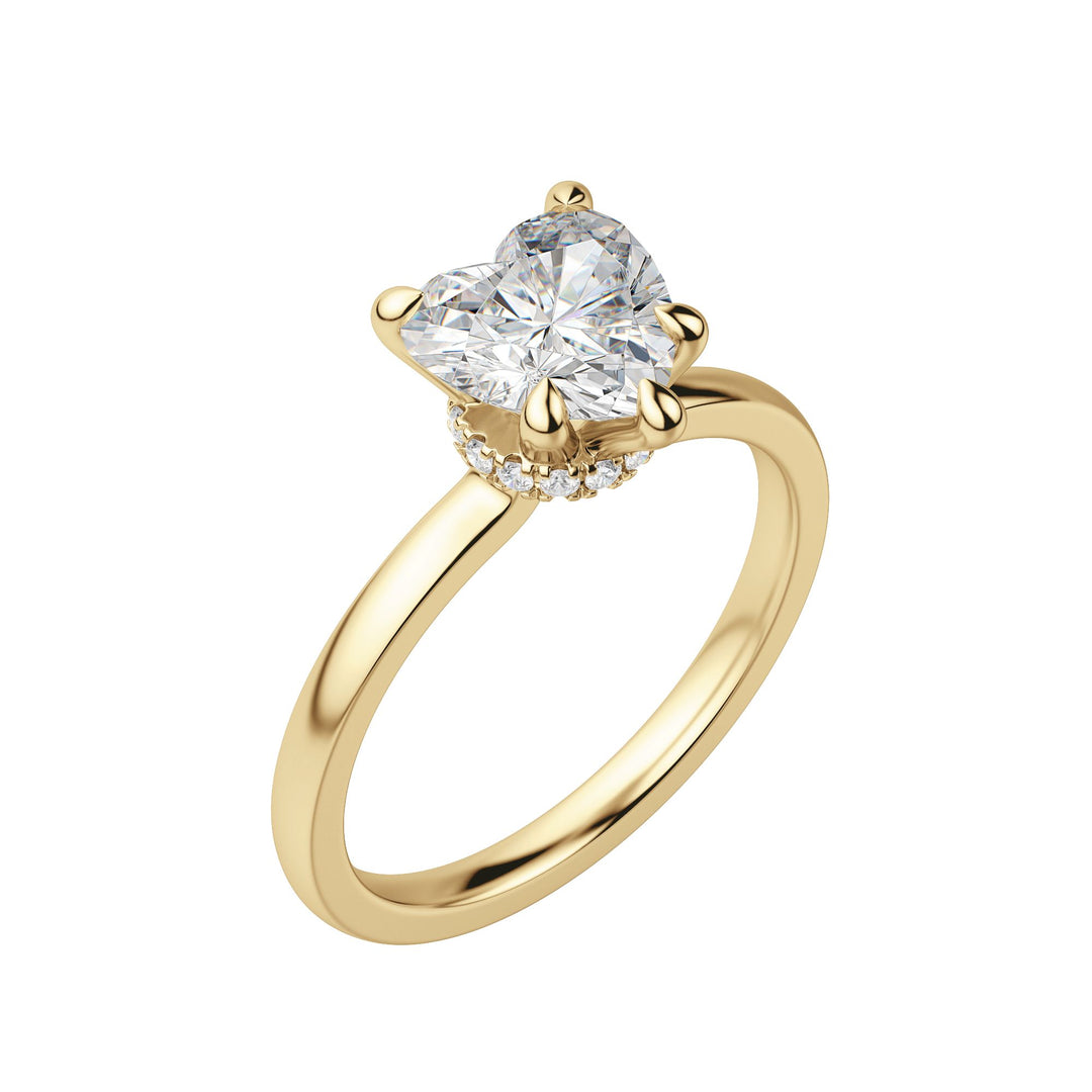 AMLA CLASSIC HEART CUT MOISSANITE ENGAGEMENT RING