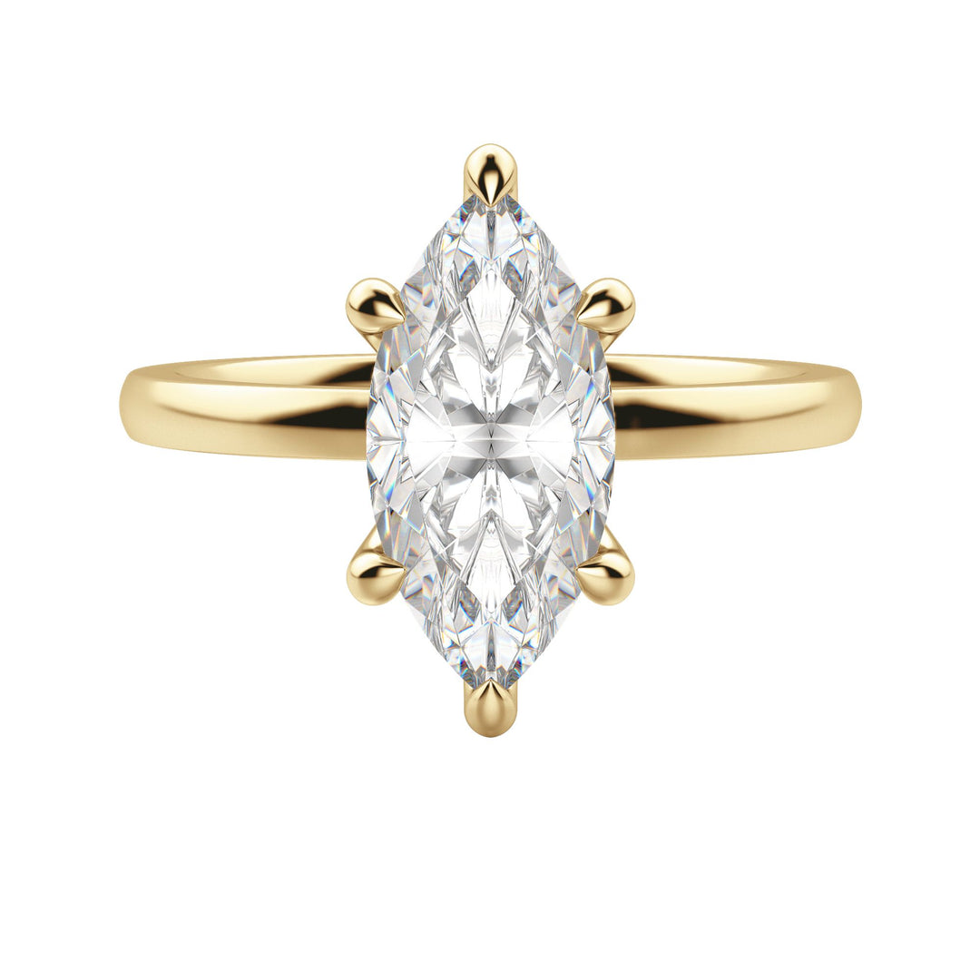 AMLA CLASSIC MARQUISE CUT MOISSANITE ENGAGEMENT RING