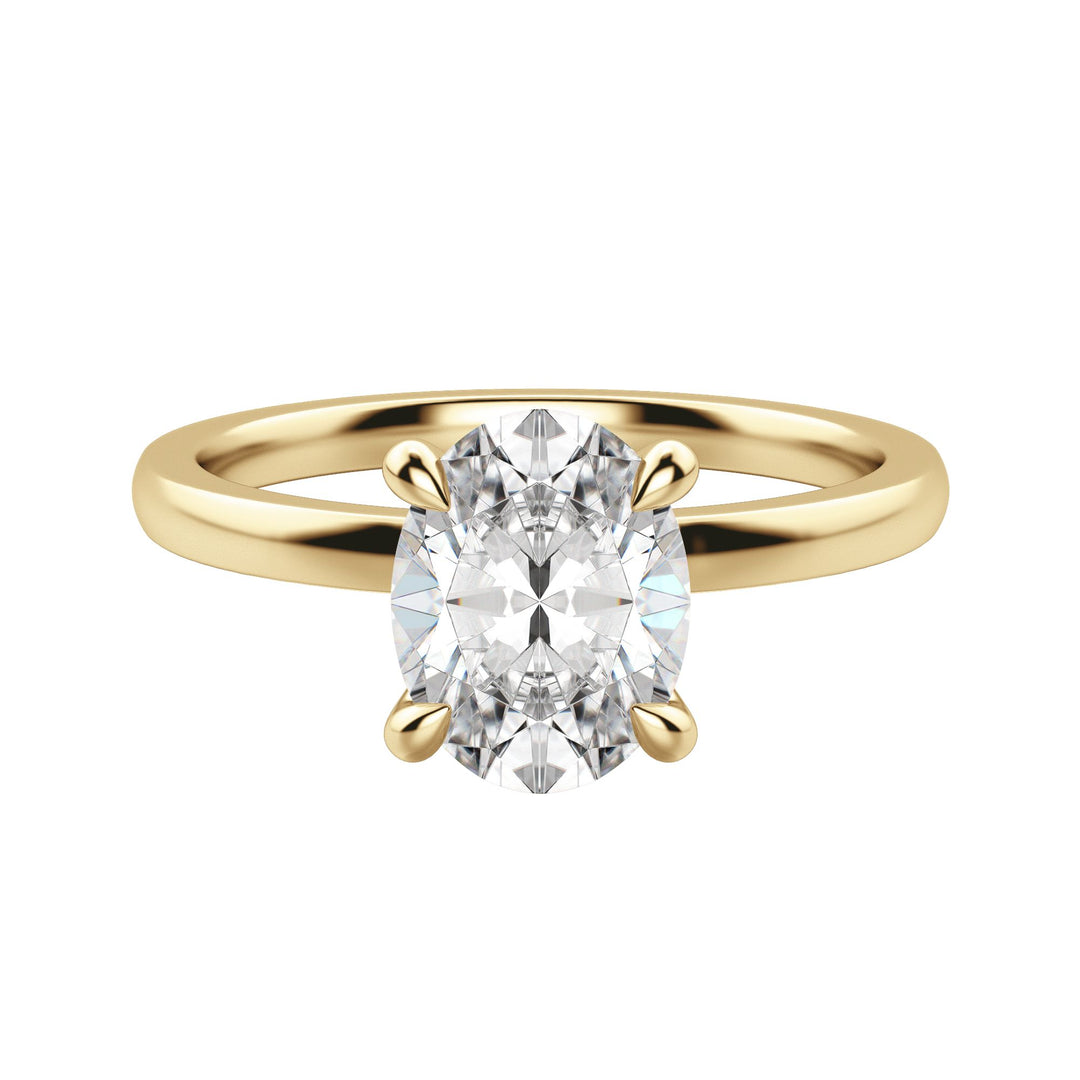 AMLA CLASSIC OVAL CUT MOISSANITE ENGAGEMENT RING