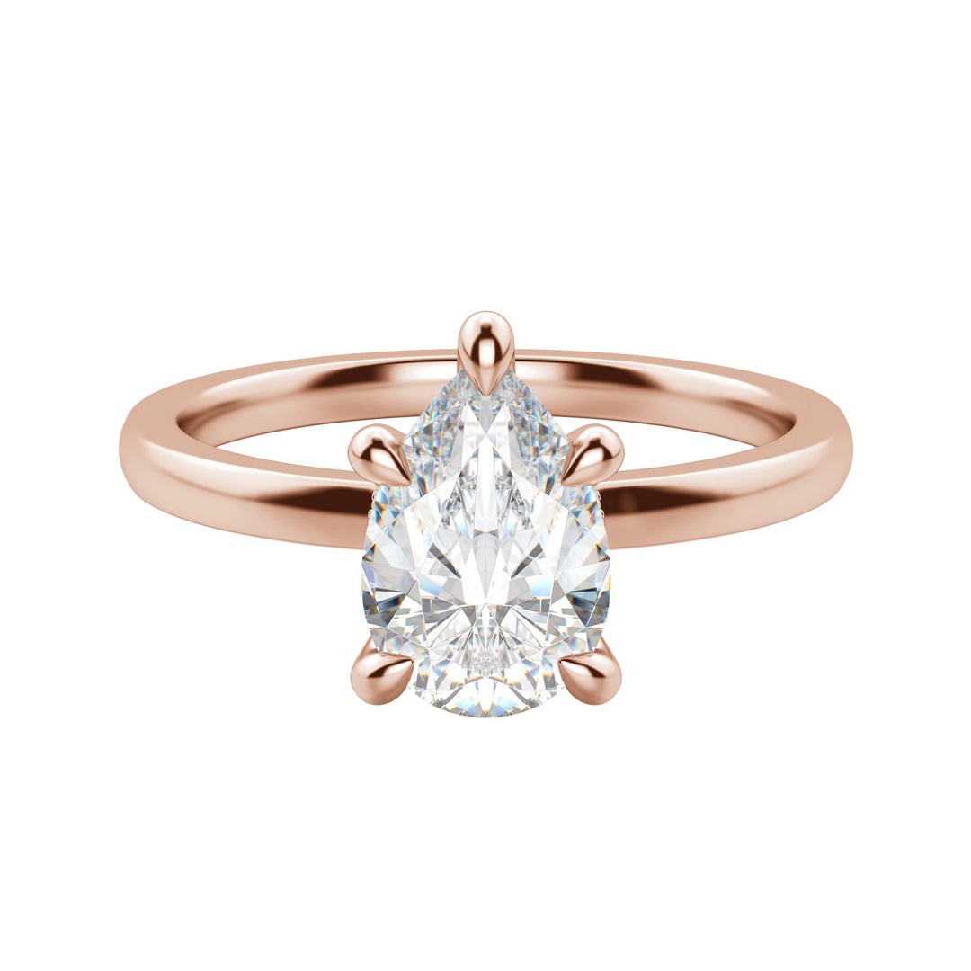 AMLA CLASSIC PEAR CUT MOISSANITE ENGAGEMENT RING