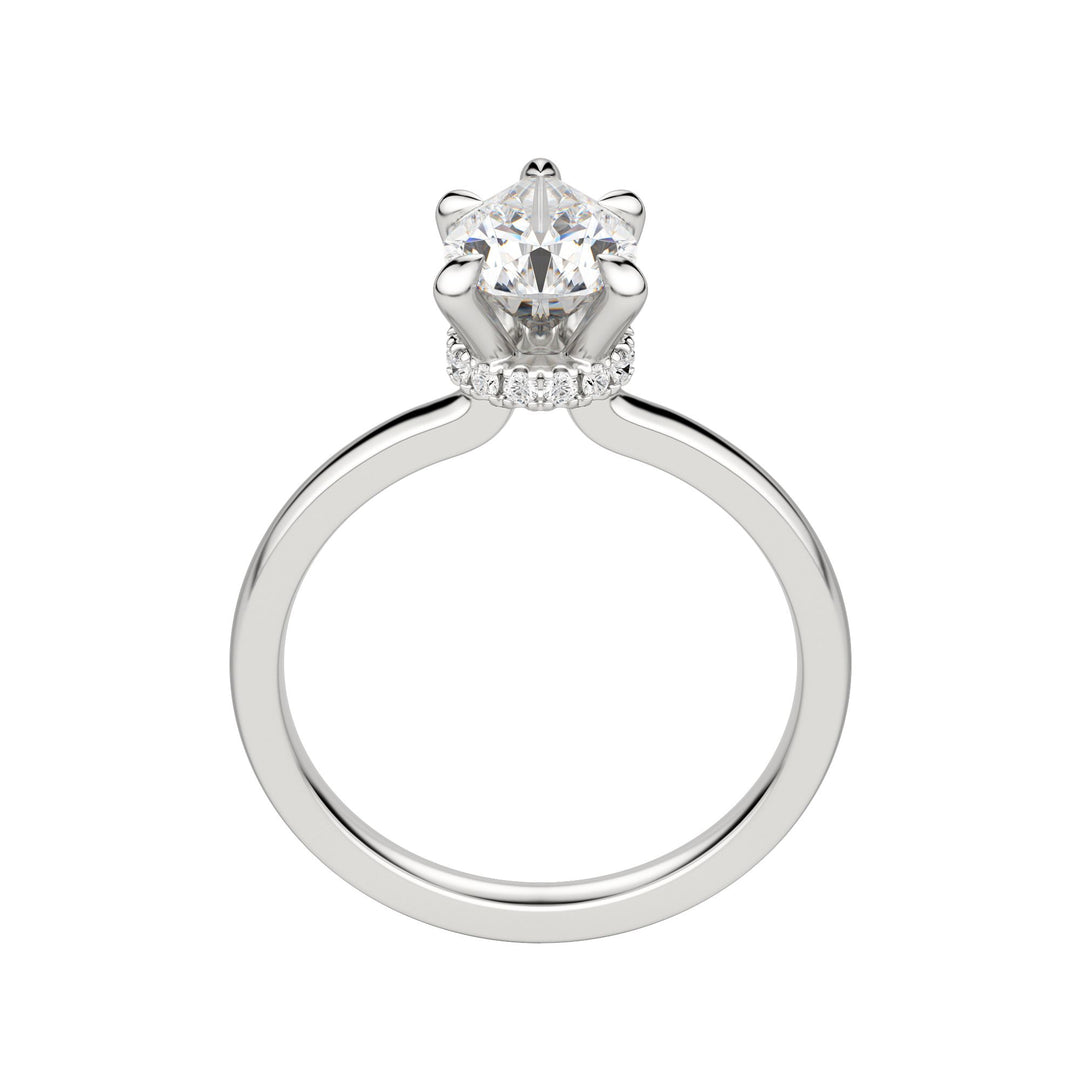 AMLA CLASSIC PEAR CUT MOISSANITE ENGAGEMENT RING