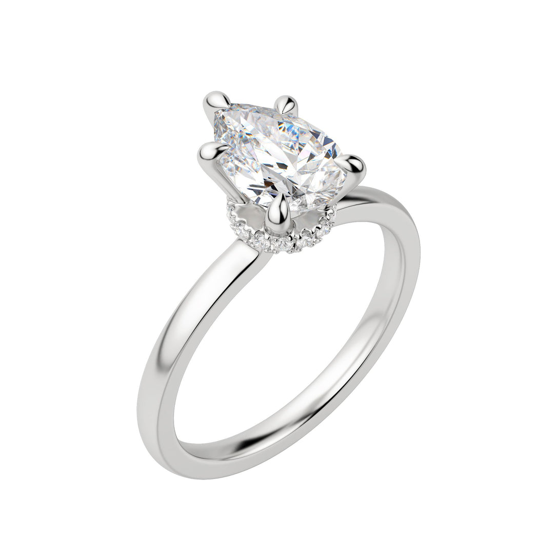 AMLA CLASSIC PEAR CUT MOISSANITE ENGAGEMENT RING