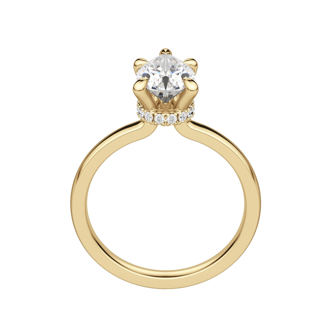 AMLA CLASSIC PEAR CUT MOISSANITE ENGAGEMENT RING