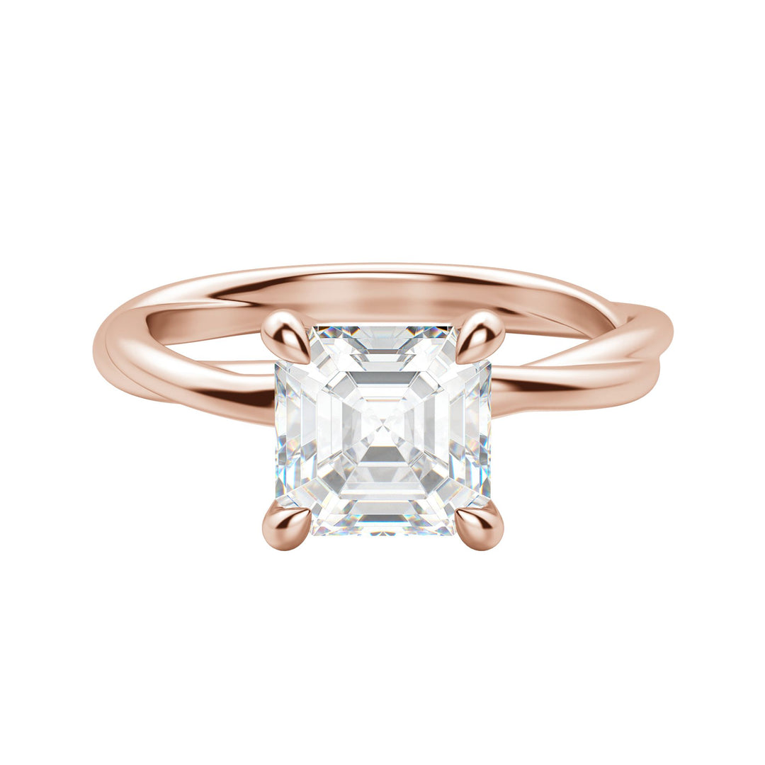 AYLA ASSCHER CUT MOISSANITE ENGAGEMENT RING