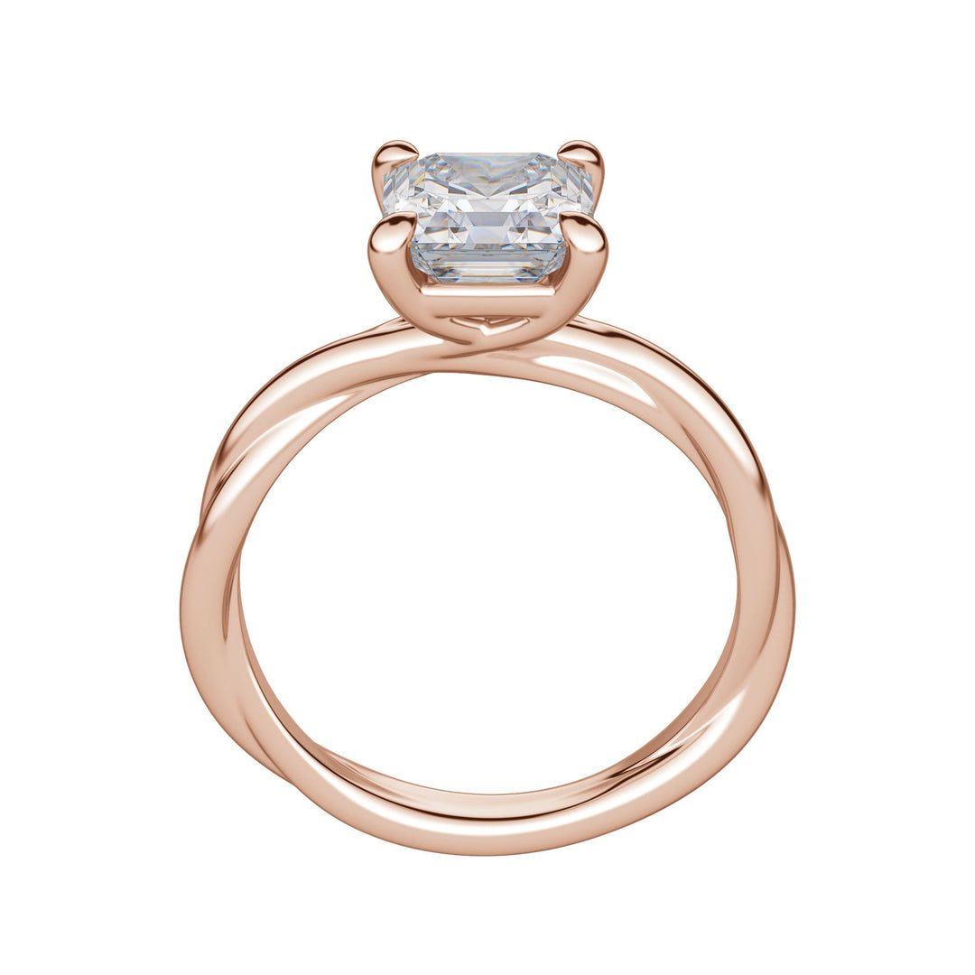 AYLA ASSCHER CUT MOISSANITE ENGAGEMENT RING