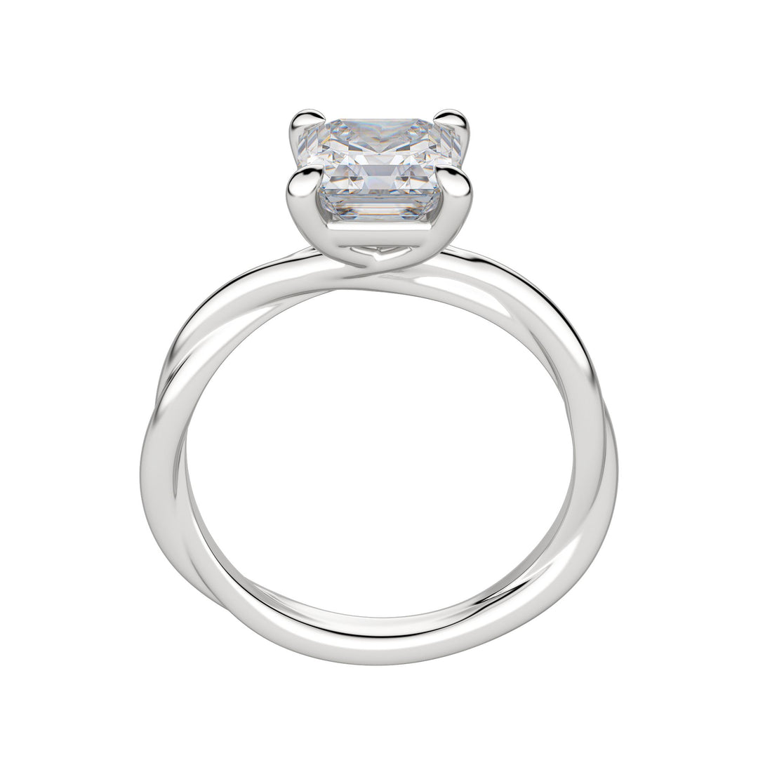 AYLA ASSCHER CUT MOISSANITE ENGAGEMENT RING