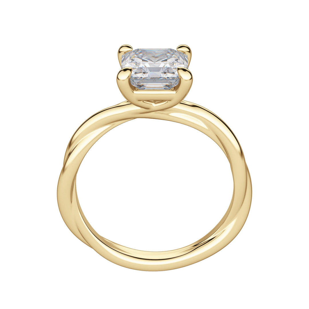 AYLA ASSCHER CUT MOISSANITE ENGAGEMENT RING