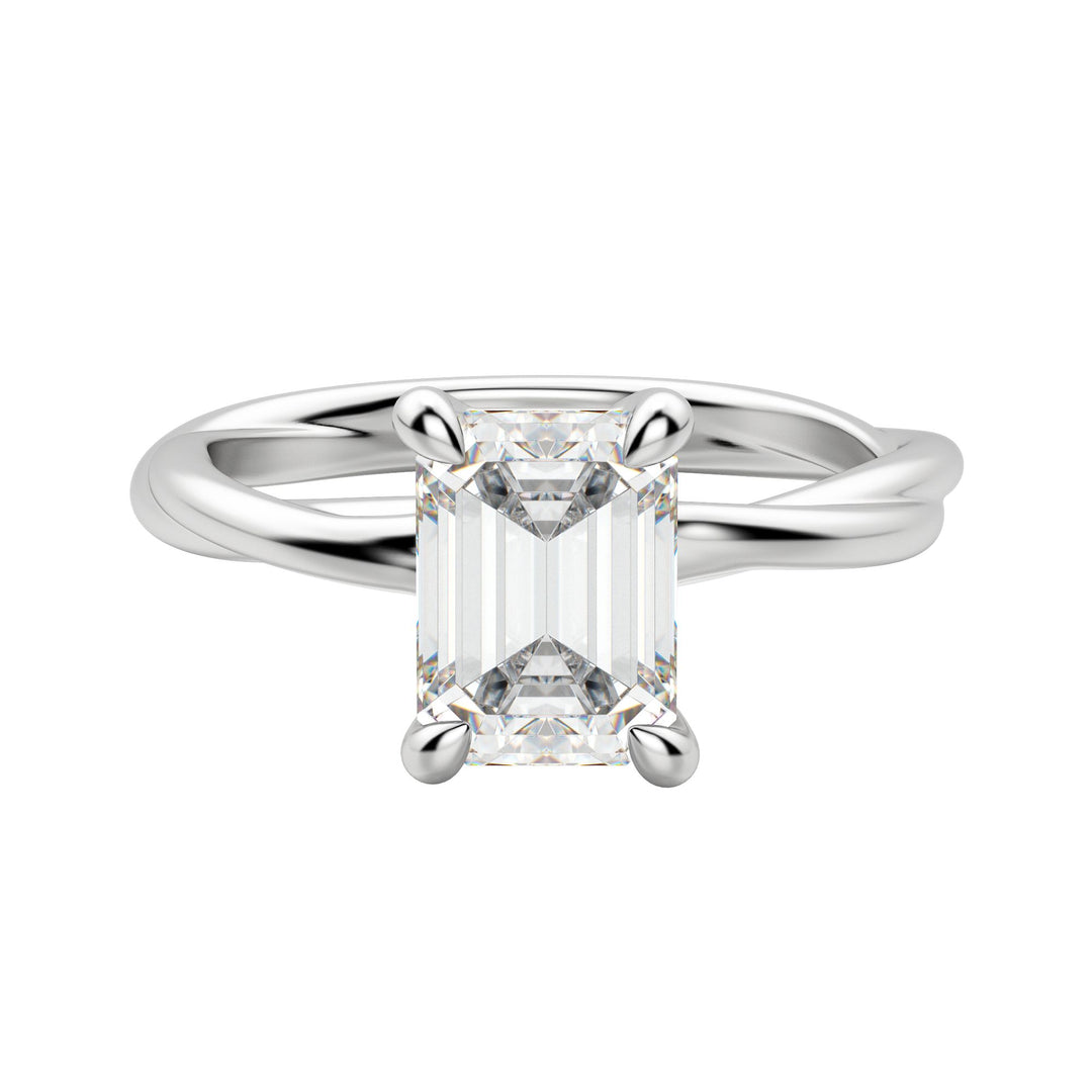 AYLA EMERALD CUT MOISSANITE ENGAGEMENT RING