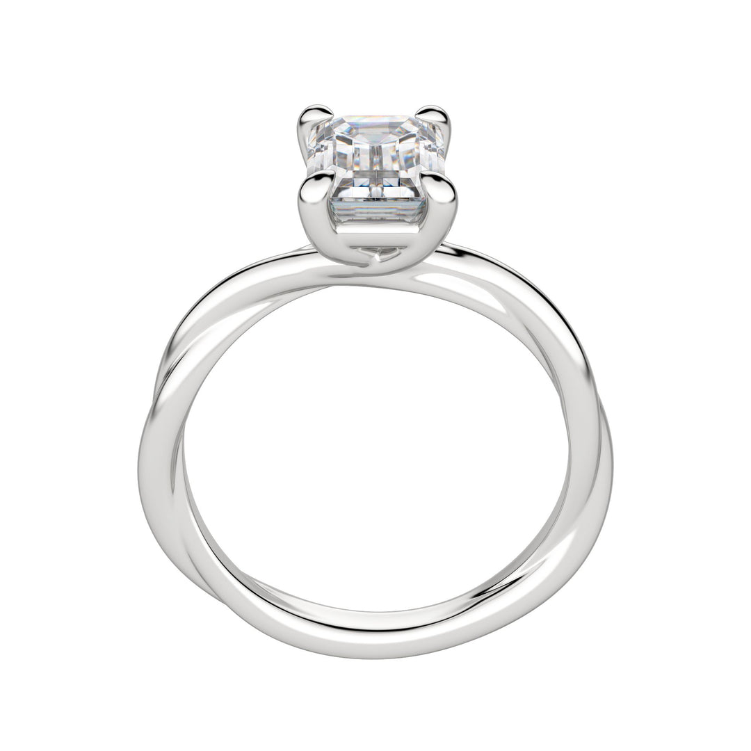 AYLA EMERALD CUT MOISSANITE ENGAGEMENT RING