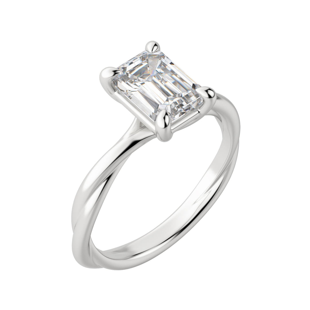 AYLA EMERALD CUT MOISSANITE ENGAGEMENT RING