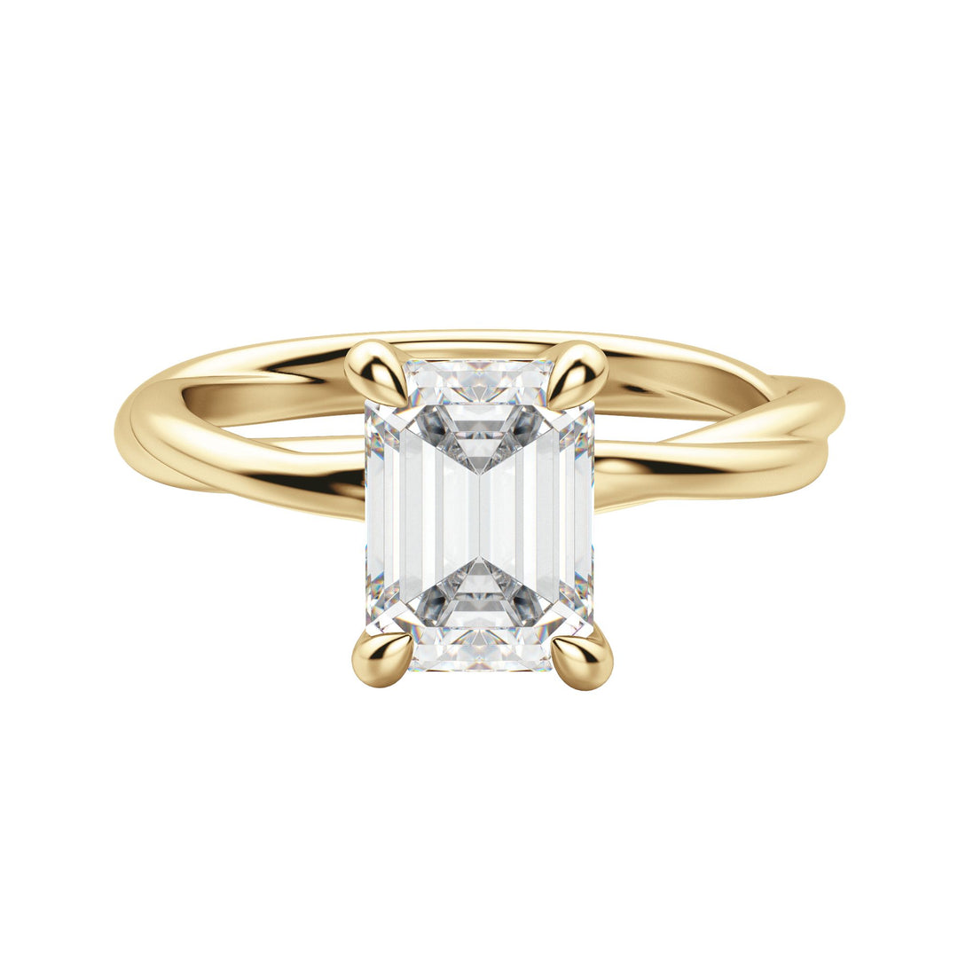 AYLA EMERALD CUT MOISSANITE ENGAGEMENT RING