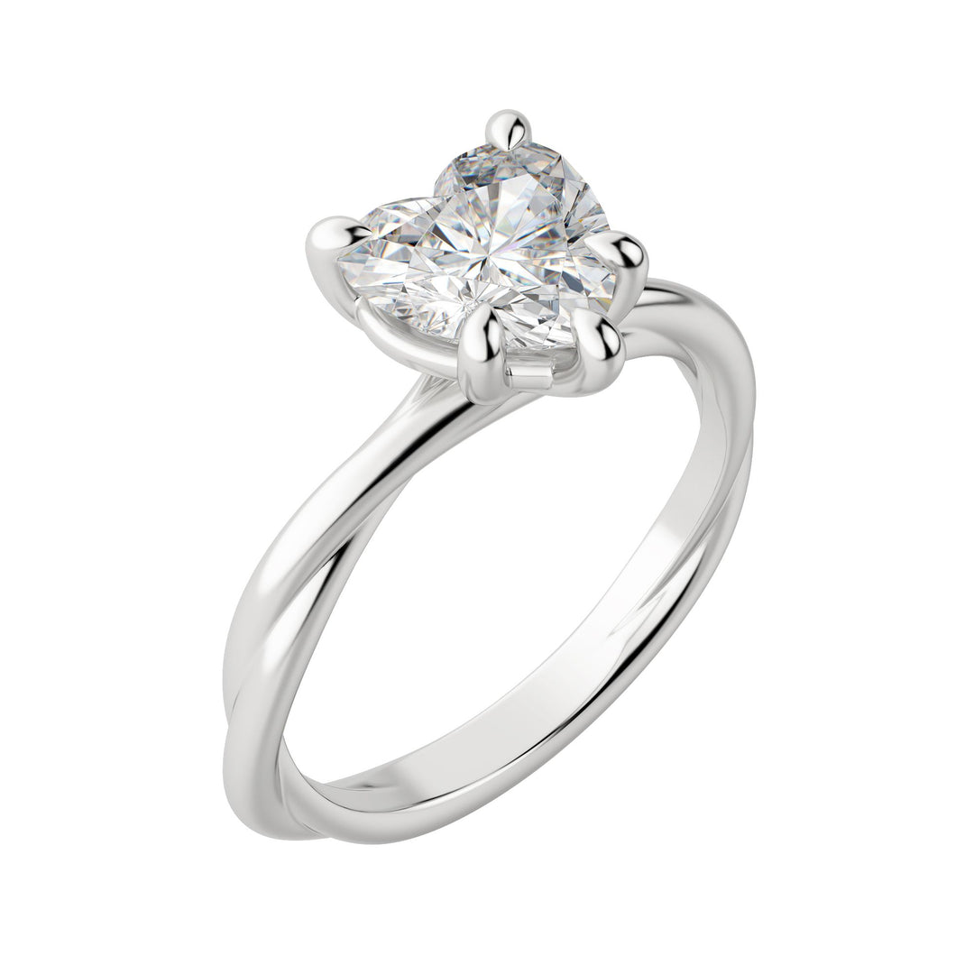 AYLA HEART CUT MOISSANITE ENGAGEMENT RING