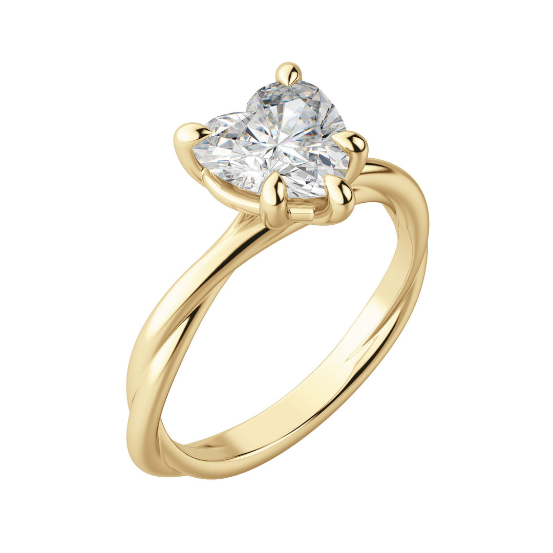 AYLA HEART CUT MOISSANITE ENGAGEMENT RING