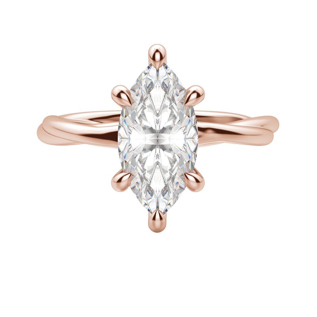 AYLA MARQUISE CUT MOISSANITE ENGAGEMENT RING