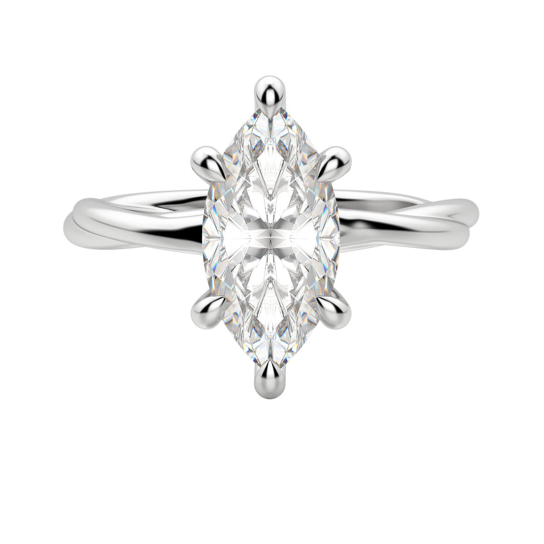 AYLA MARQUISE CUT MOISSANITE ENGAGEMENT RING