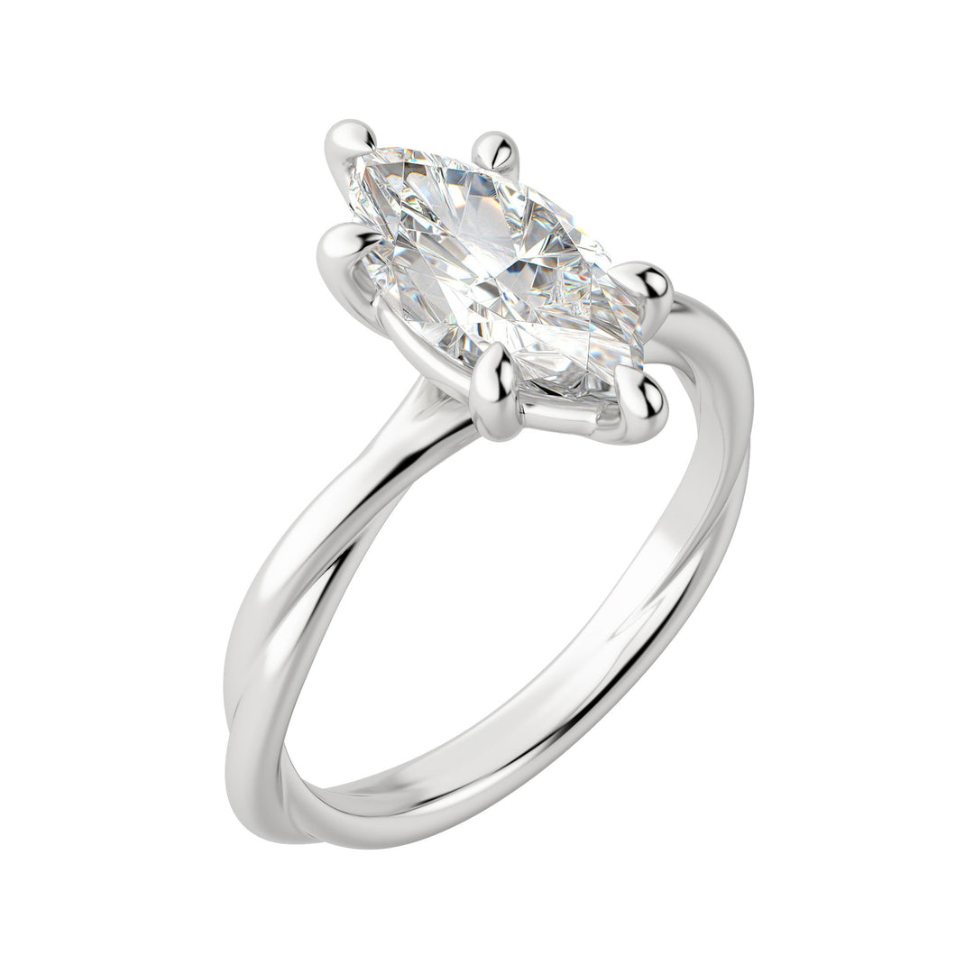 AYLA MARQUISE CUT MOISSANITE ENGAGEMENT RING