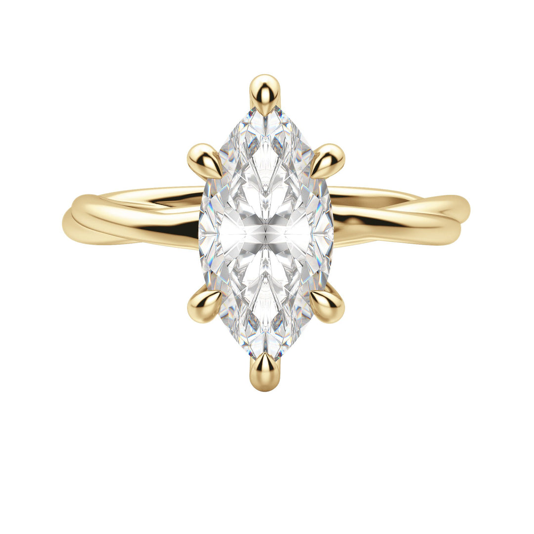 AYLA MARQUISE CUT MOISSANITE ENGAGEMENT RING