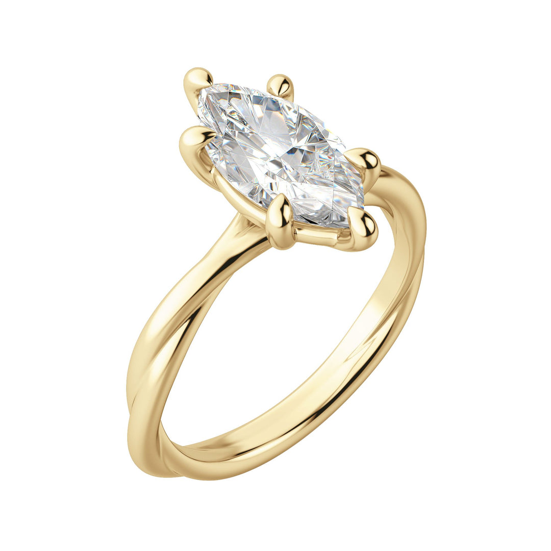 AYLA MARQUISE CUT MOISSANITE ENGAGEMENT RING