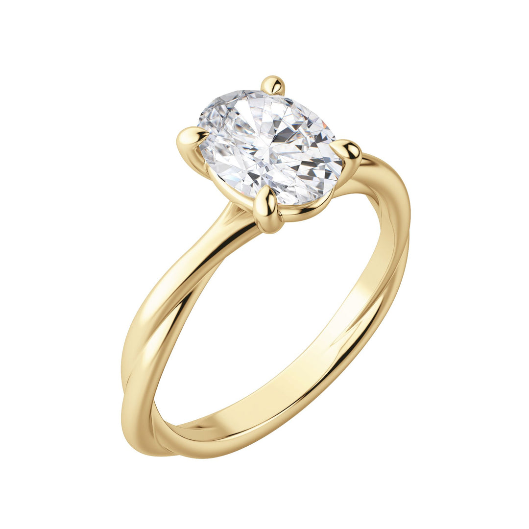 AYLA OVAL CUT MOISSANITE ENGAGEMENT RING