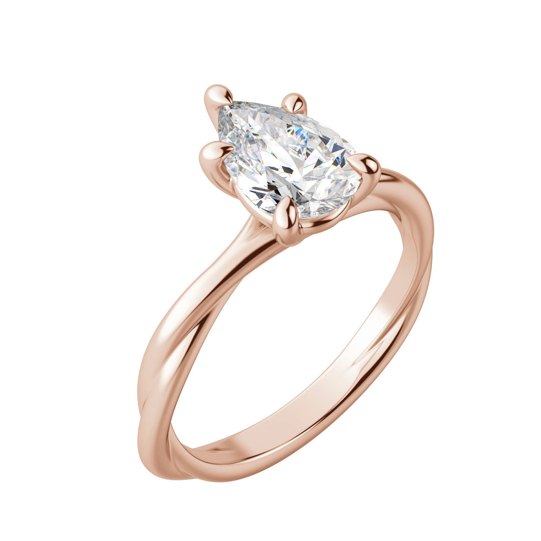 AYLA PEAR CUT MOISSANITE ENGAGEMENT RING