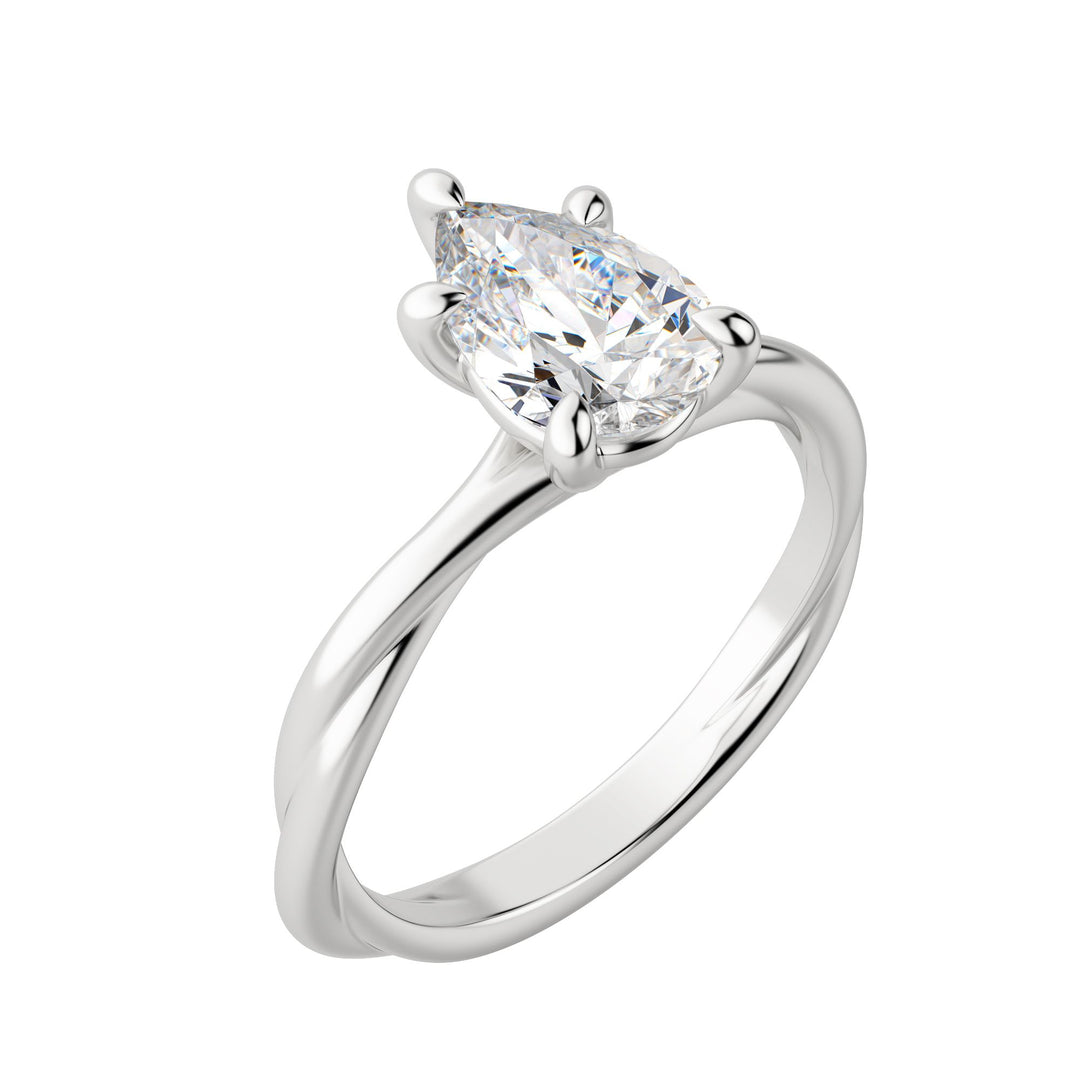 AYLA PEAR CUT MOISSANITE ENGAGEMENT RING