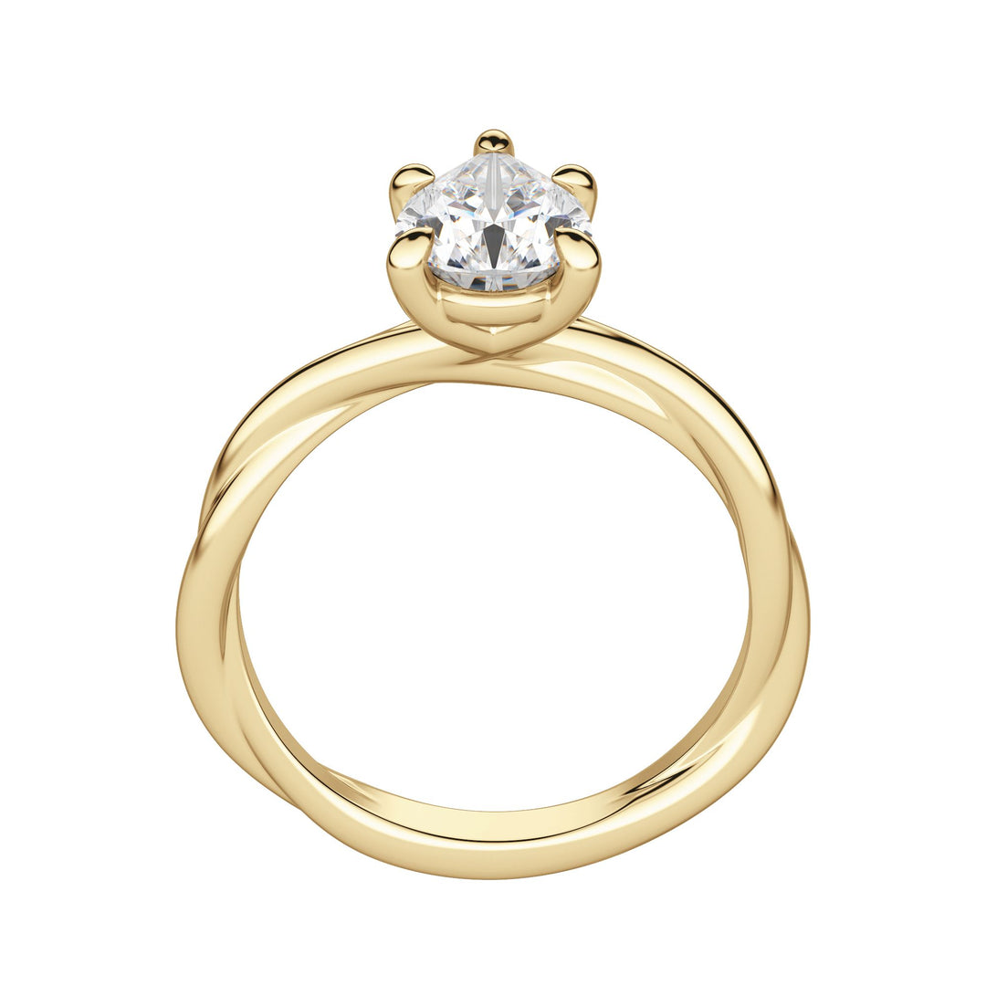 AYLA PEAR CUT MOISSANITE ENGAGEMENT RING