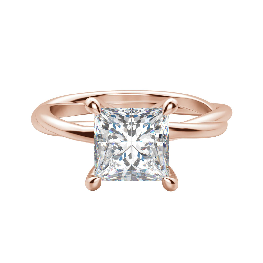 AYLA PRINCESS CUT MOISSANITE ENGAGEMENT RING