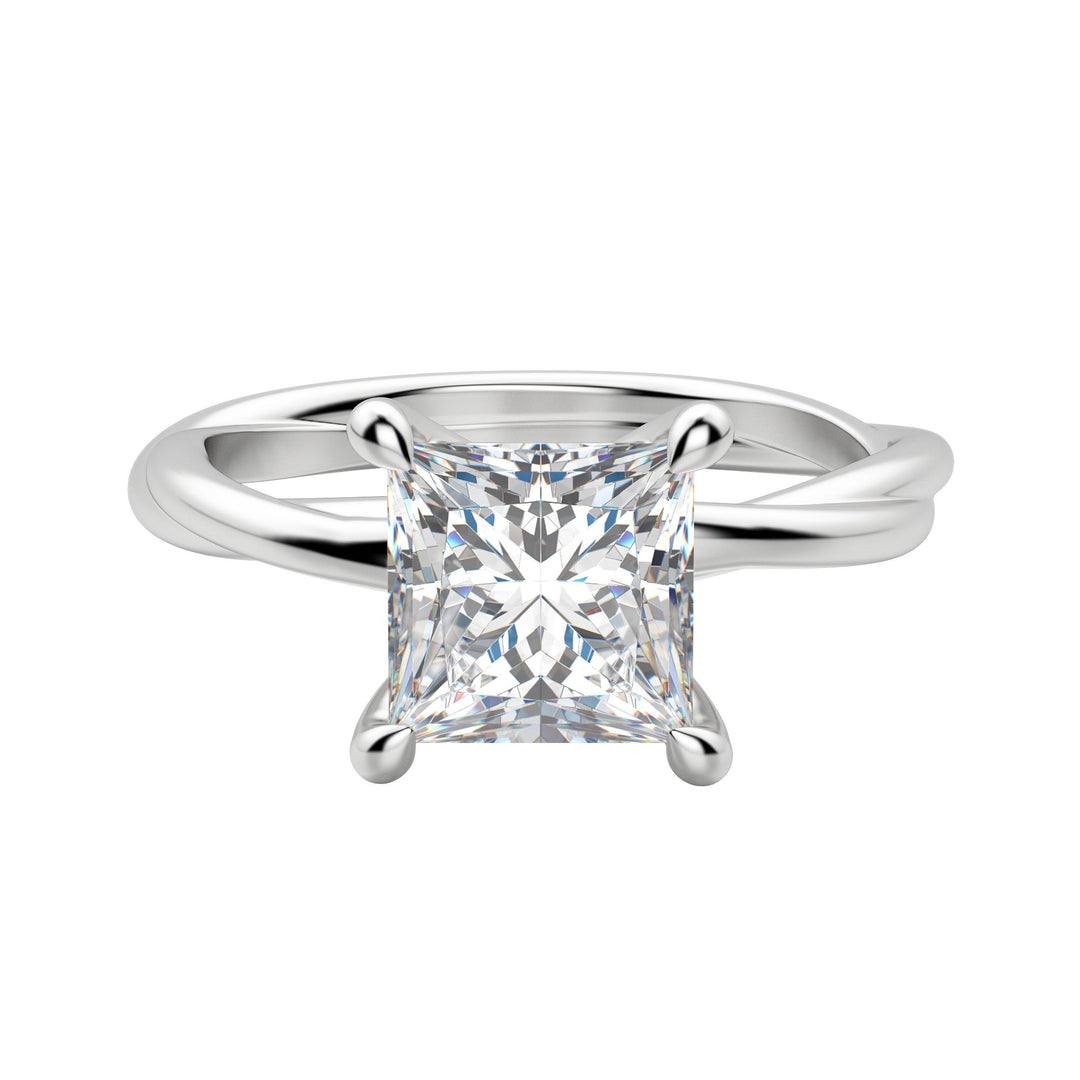 AYLA PRINCESS CUT MOISSANITE ENGAGEMENT RING