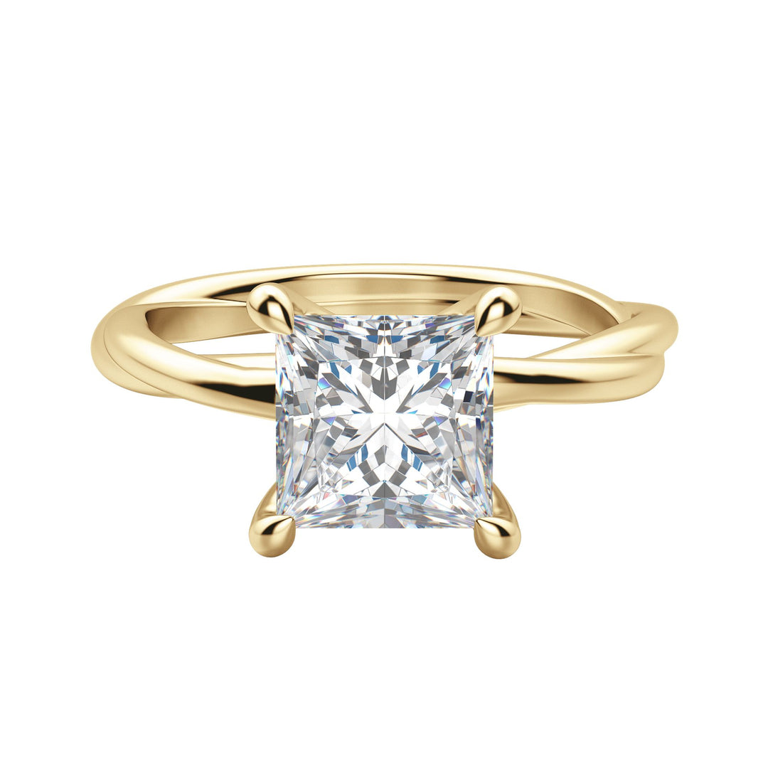 AYLA PRINCESS CUT MOISSANITE ENGAGEMENT RING