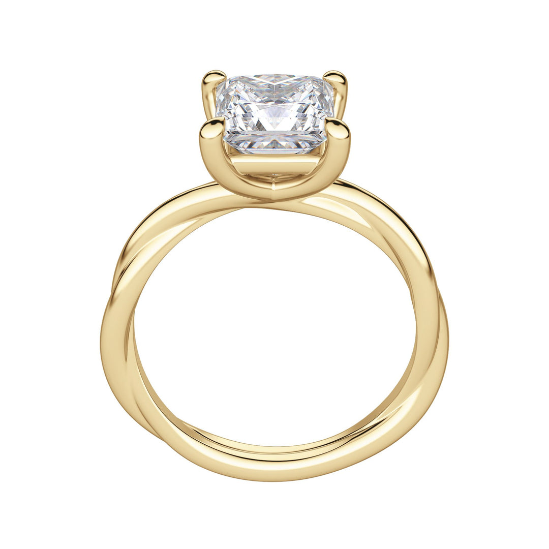 AYLA PRINCESS CUT MOISSANITE ENGAGEMENT RING