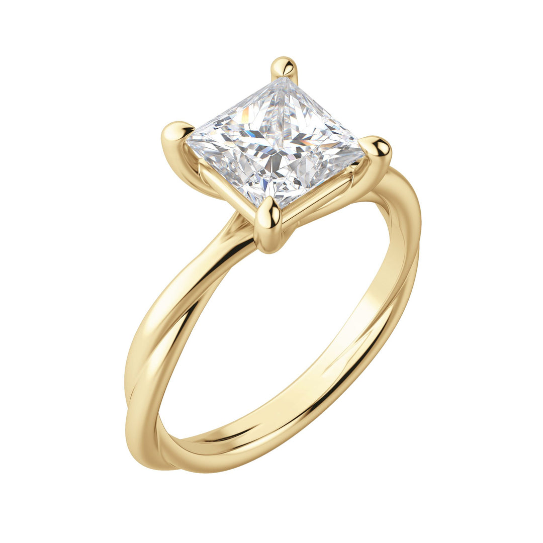 AYLA PRINCESS CUT MOISSANITE ENGAGEMENT RING