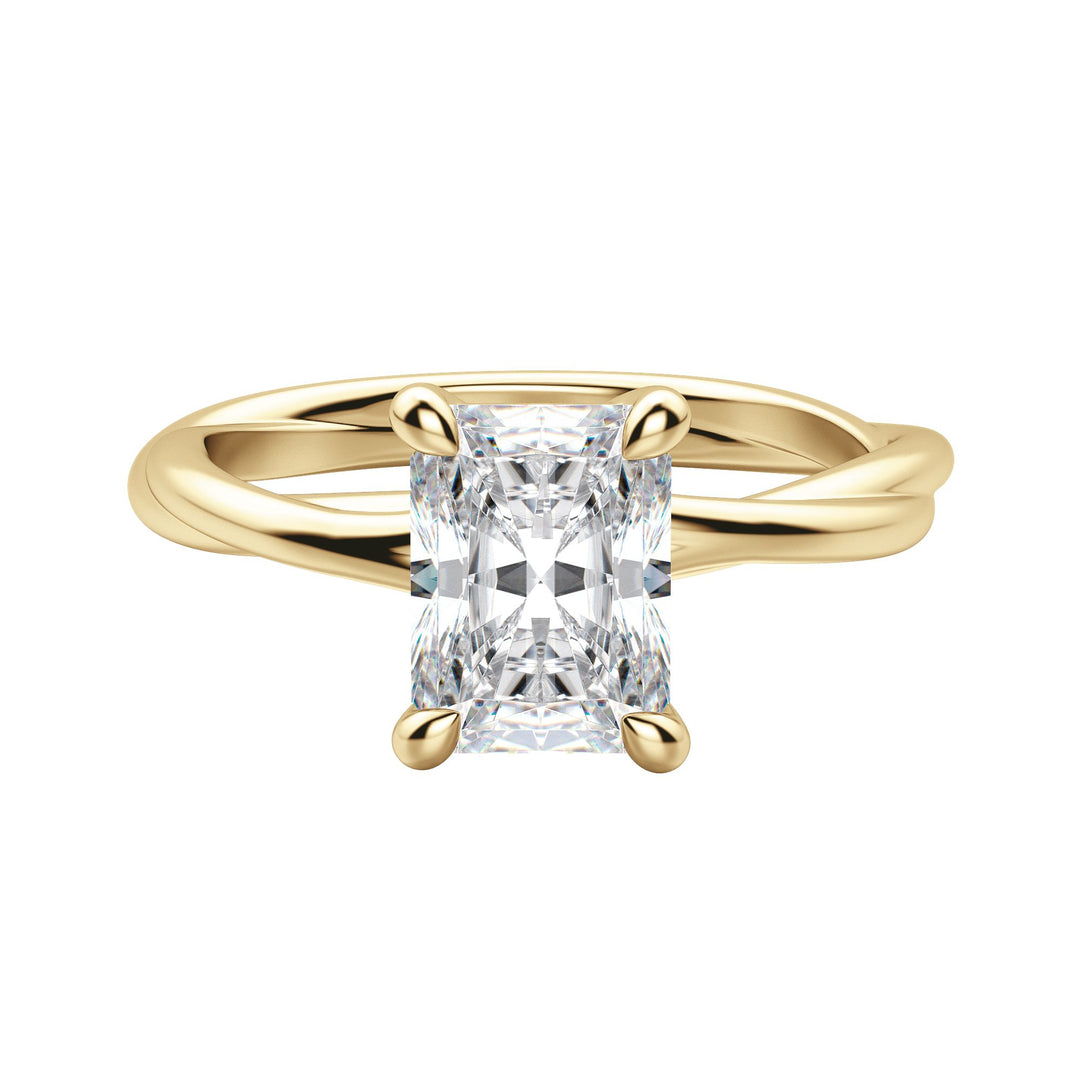 AYLA RADIANT CUT MOISSANITE ENGAGEMENT RING