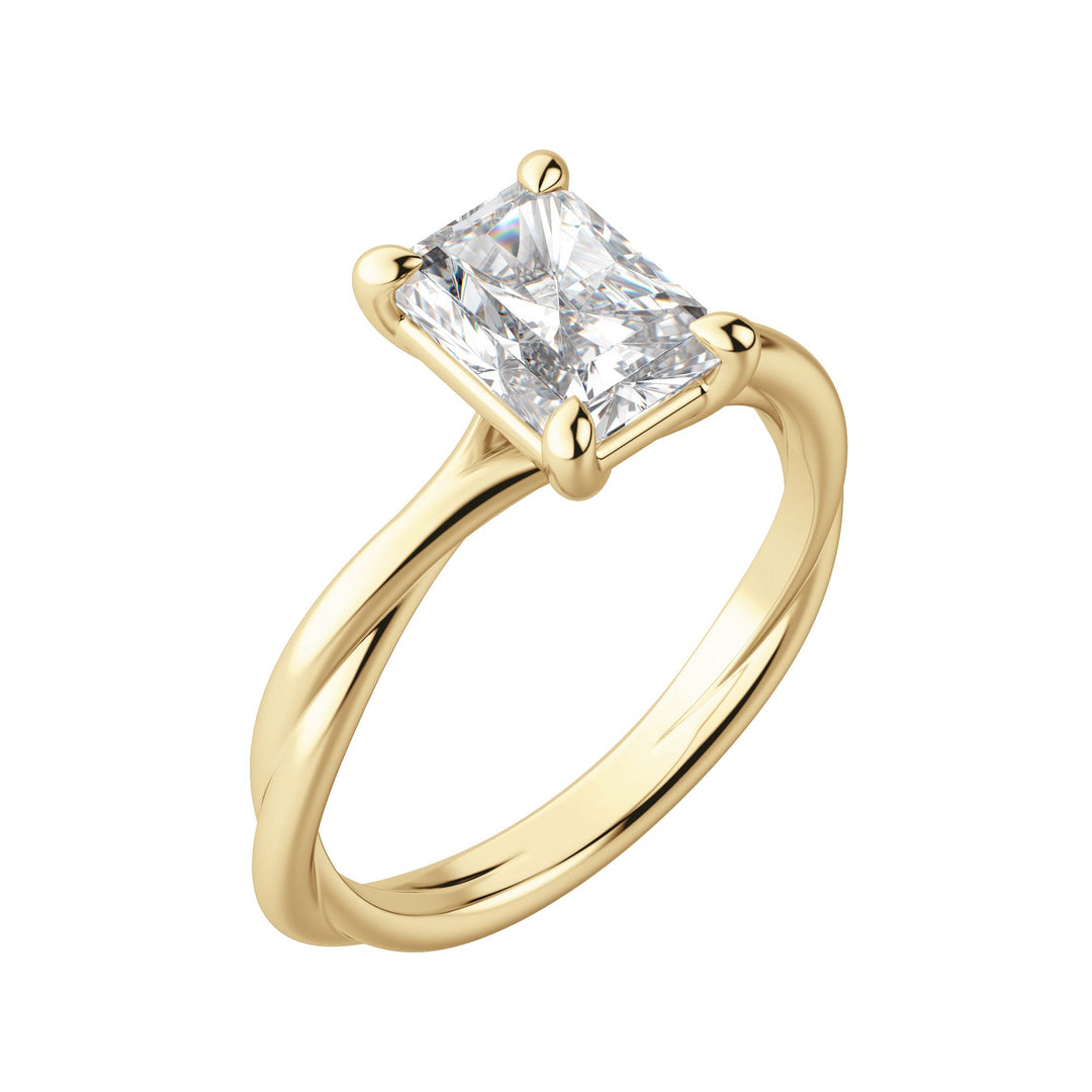 AYLA RADIANT CUT MOISSANITE ENGAGEMENT RING