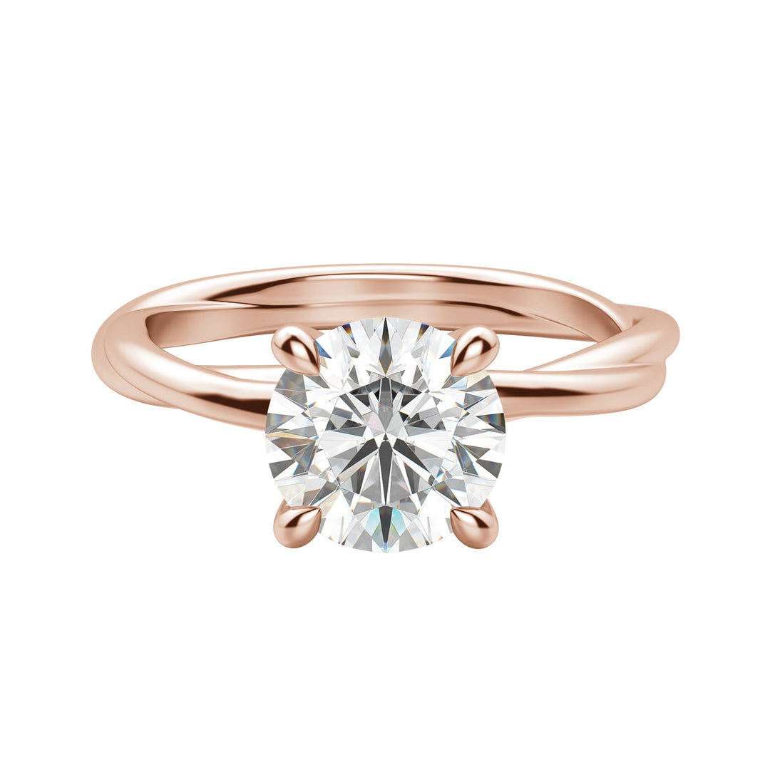 AYLA ROUND CUT MOISSANITE ENGAGEMENT RING