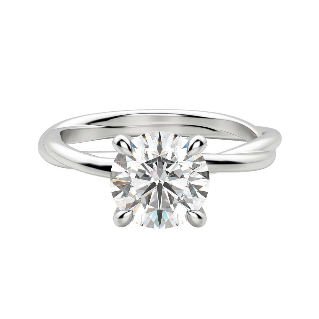 AYLA ROUND CUT MOISSANITE ENGAGEMENT RING