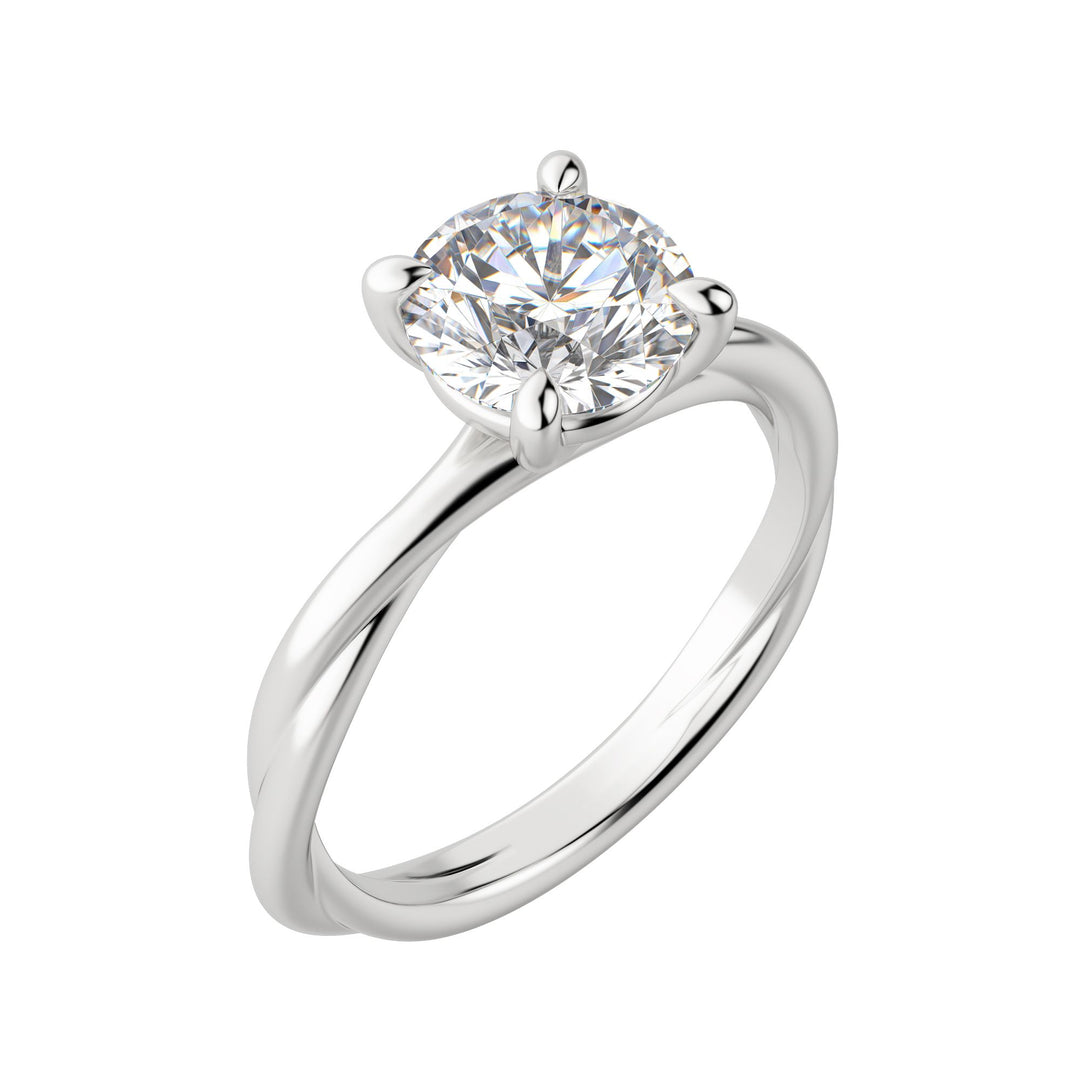 AYLA ROUND CUT MOISSANITE ENGAGEMENT RING