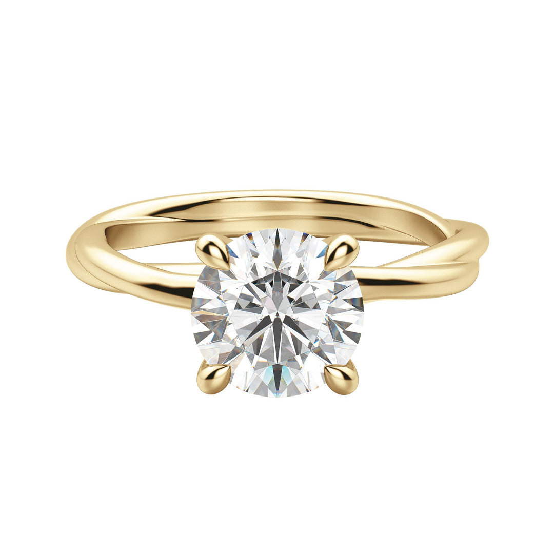 AYLA ROUND CUT MOISSANITE ENGAGEMENT RING