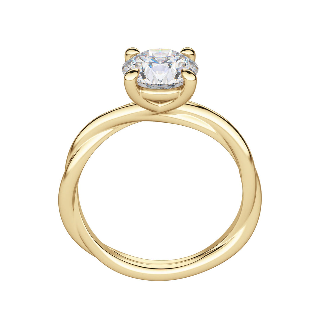 AYLA ROUND CUT MOISSANITE ENGAGEMENT RING