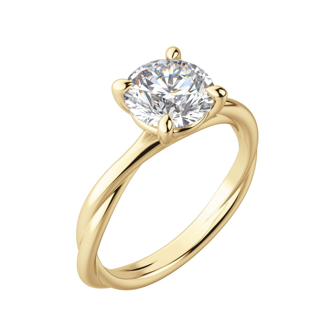 AYLA ROUND CUT MOISSANITE ENGAGEMENT RING