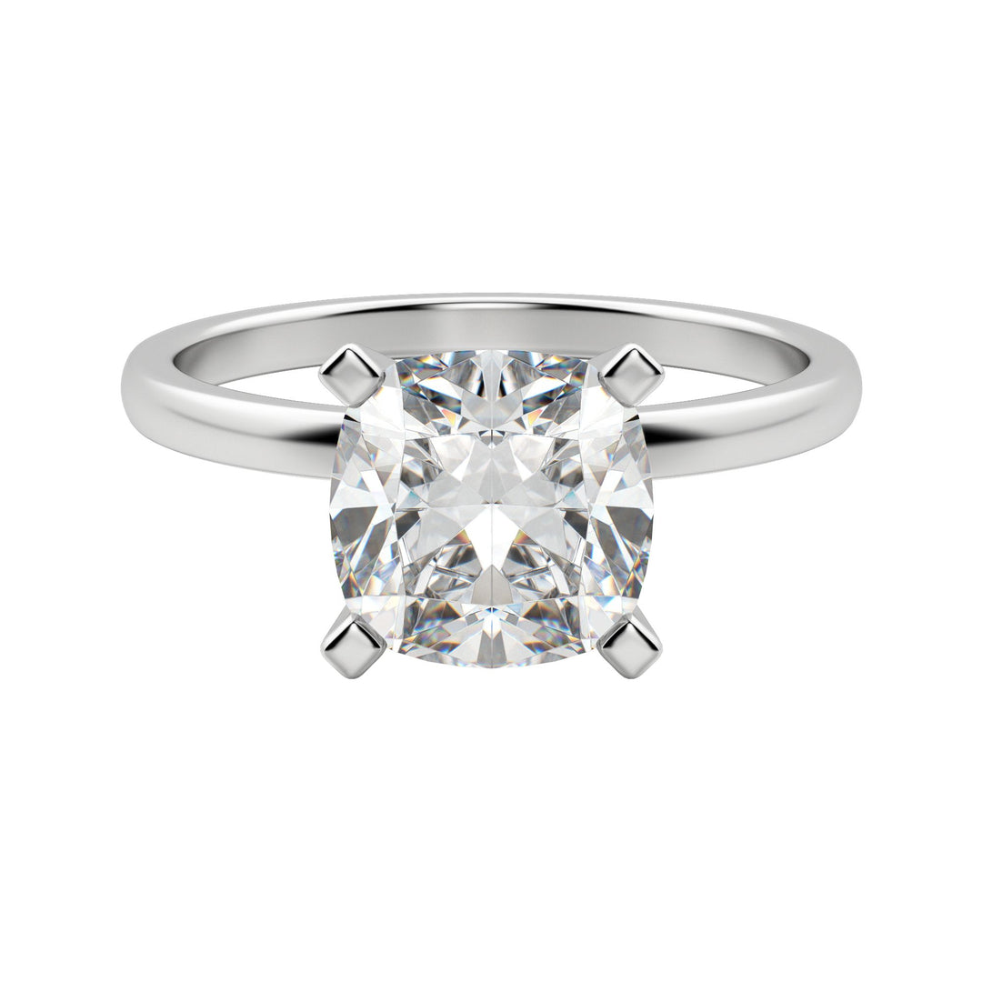 BARE CUSHION CUT MOISSANITE ENGAGEMENT RING