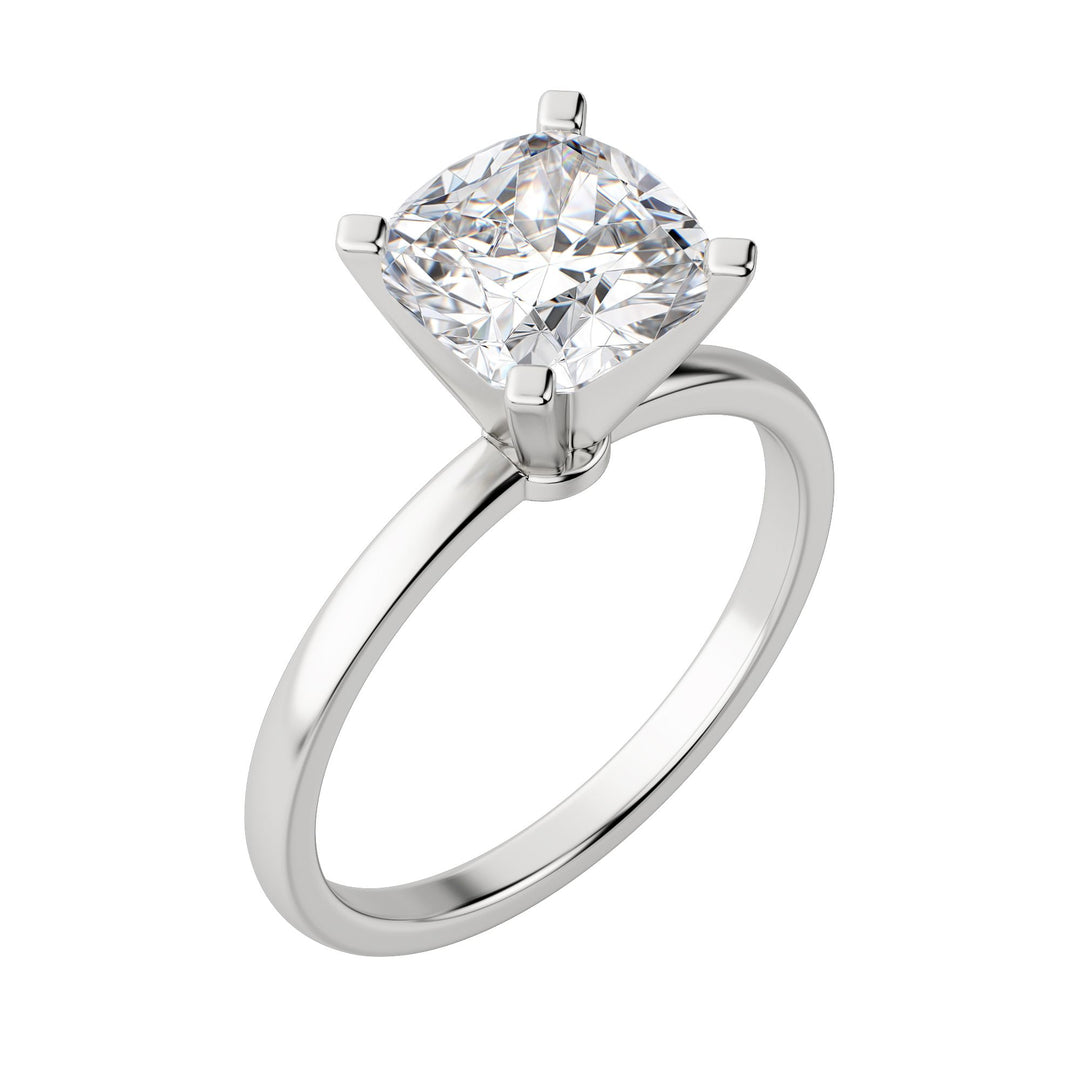 BARE CUSHION CUT MOISSANITE ENGAGEMENT RING