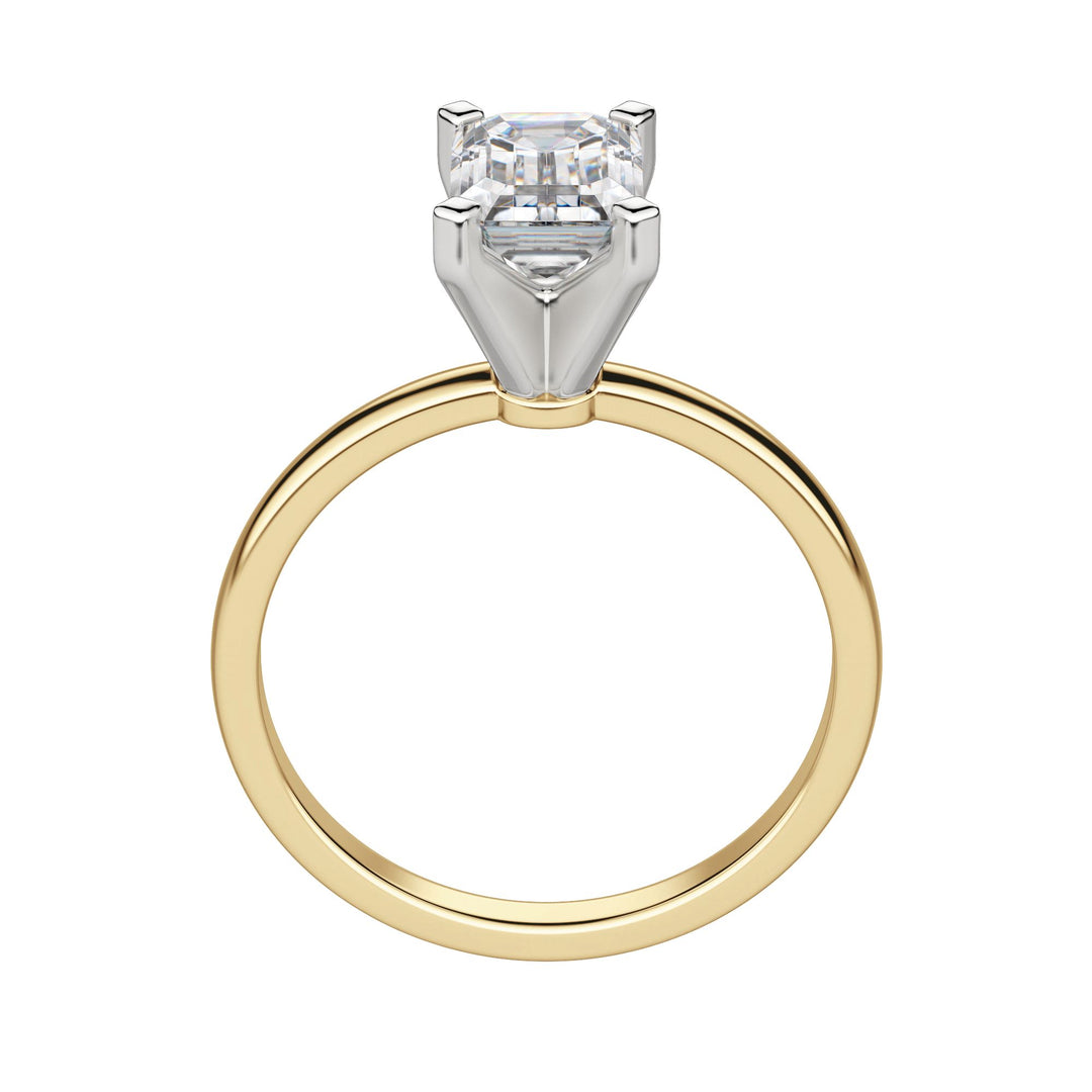 BARE EMERALD CUT MOISSANITE ENGAGEMENT RING