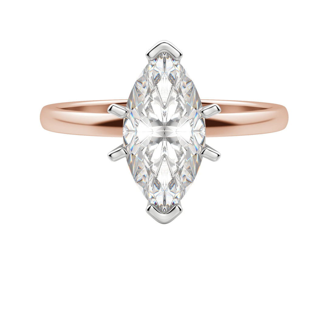 BARE MARQUISE CUT MOISSANITE ENGAGEMENT RING