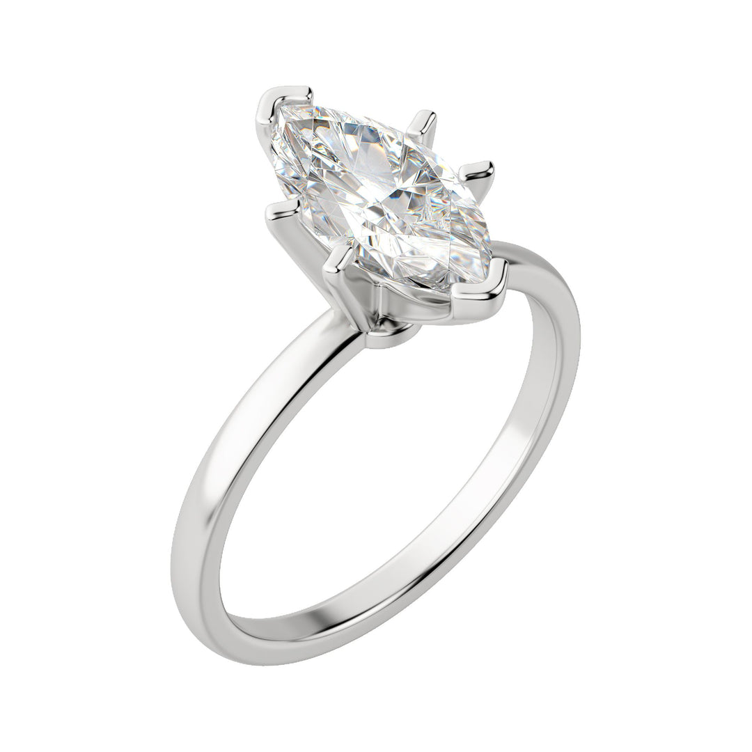 BARE MARQUISE CUT MOISSANITE ENGAGEMENT RING