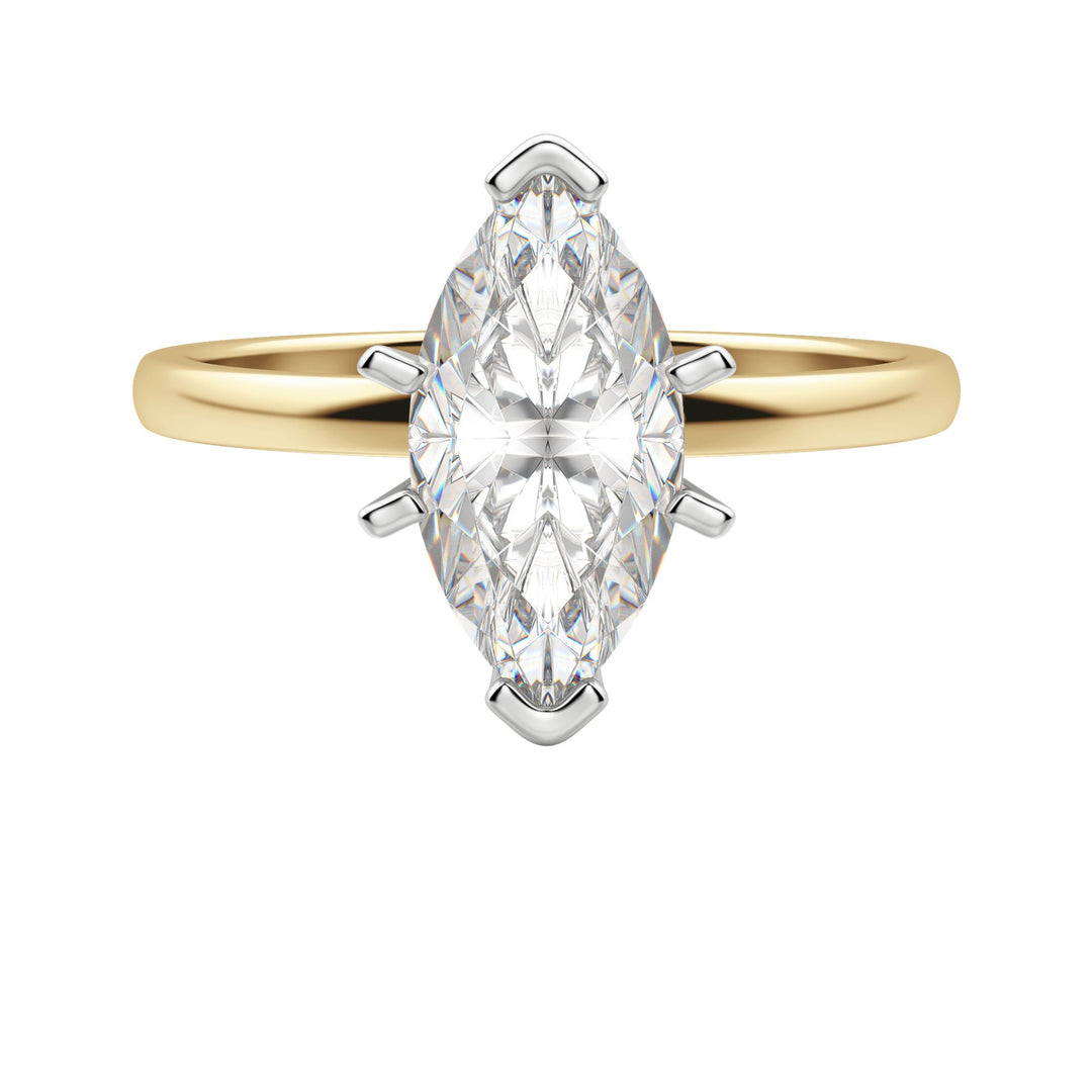 BARE MARQUISE CUT MOISSANITE ENGAGEMENT RING