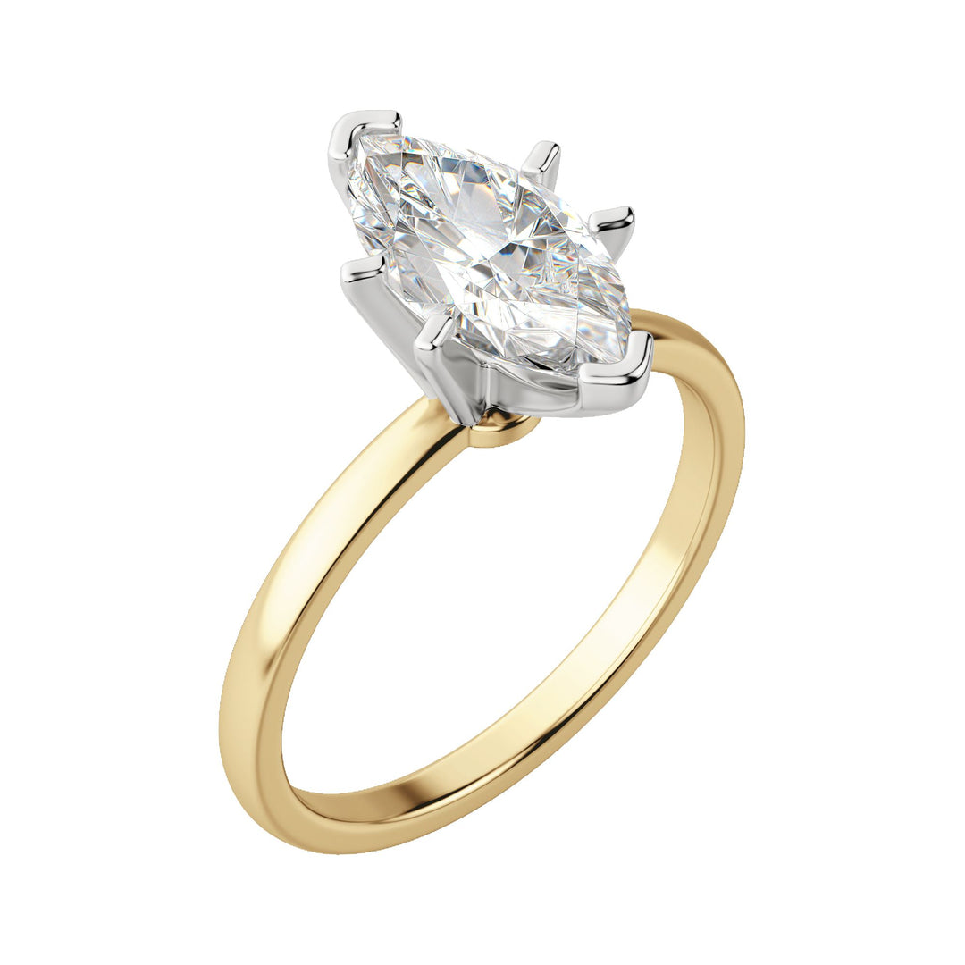 BARE MARQUISE CUT MOISSANITE ENGAGEMENT RING