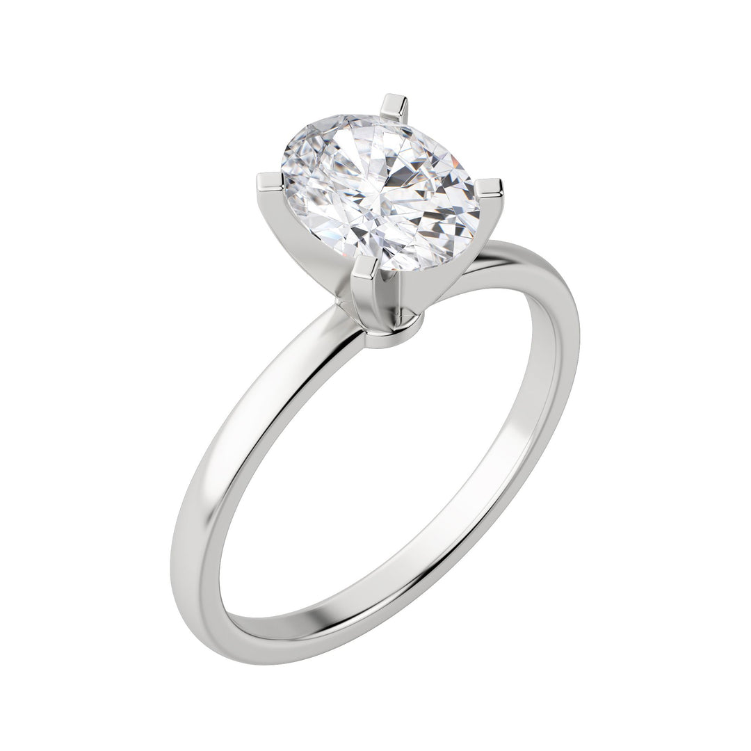 BARE OVAL CUT MOISSANITE ENGAGEMENT RING