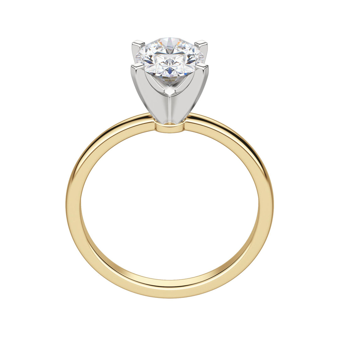 BARE OVAL CUT MOISSANITE ENGAGEMENT RING